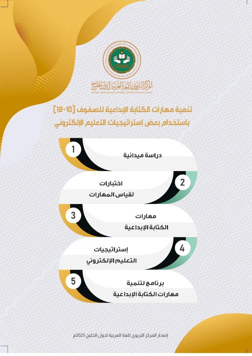 (العربية) تنمية مهارات الكتابة الإبداعية للصفوف (10 ــ 12) باستخدام بعض إستراتيجيات التعليم الإلكتروني